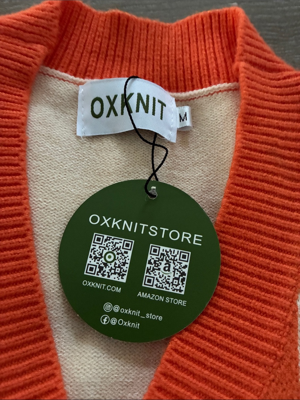 Oxknit Retro Multi-Color Patterned Cardigan Sweater - Picture 8 of 8
